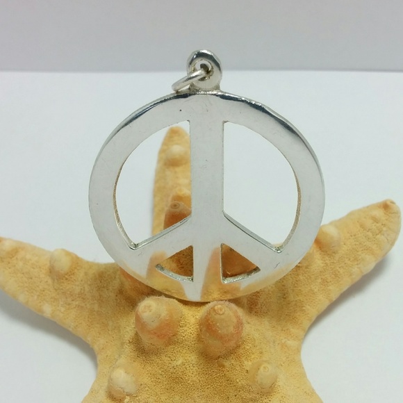 Handmade Peace Sign Pendant - Picture 3 of 3